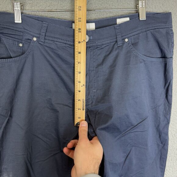 Brax Pants Mens 38x30 Blue Lightweight Cooper Fancy Casual Straight Adult - Picture 7 of 11